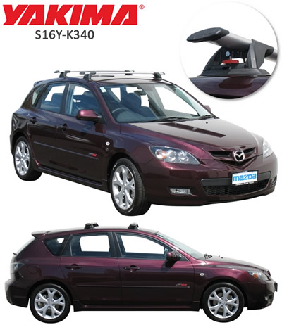 Yakima Whispbar Roof Racks Mazda 3 hatchback